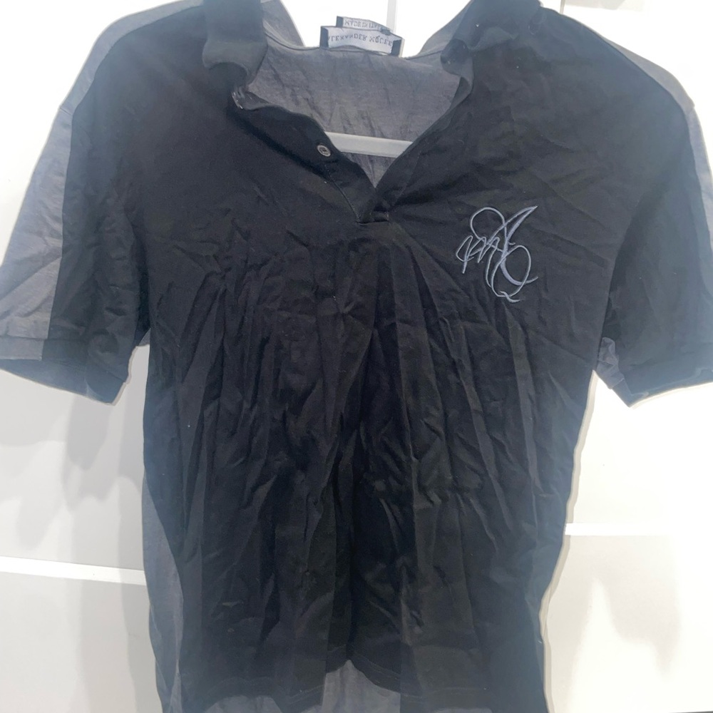 Alexander McQueen Black Polo with Logo Embroidery